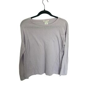 WoolOvers Lilac Linen Cotton Long Sleeve Top XS